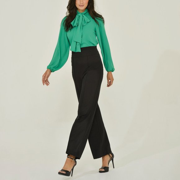 Black Palazzo Pant for Women | The cream of the crop Pintuck pant | Sustainable - Picture 11 of 15